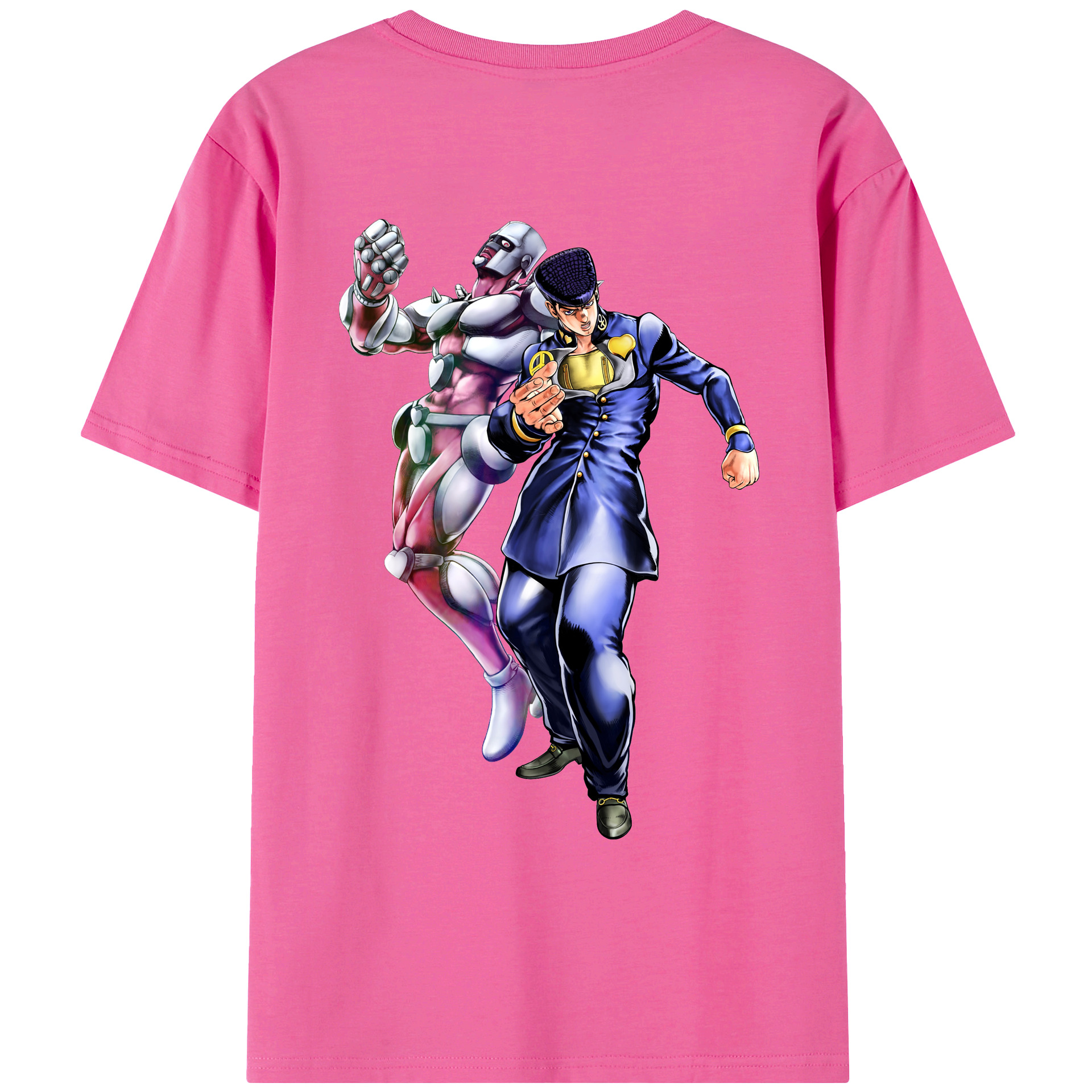 （画像用） ジョジョの奇妙な冒険 ひがしかた じょうすけ JoJo's Bizarre Adventure Higashikata Josuke レディース半袖Tシャツ(バックプリント)